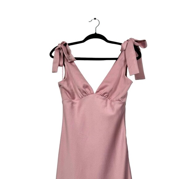 BHLDN Sachin & Babi Hudson Satin Charmeuse Midi Dress in Dusty Rose Sz 4 - Picture 4 of 11